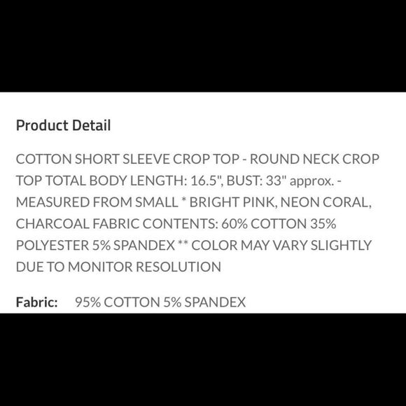 5. Heather Grey Crop Top  - Picture 4 of 4